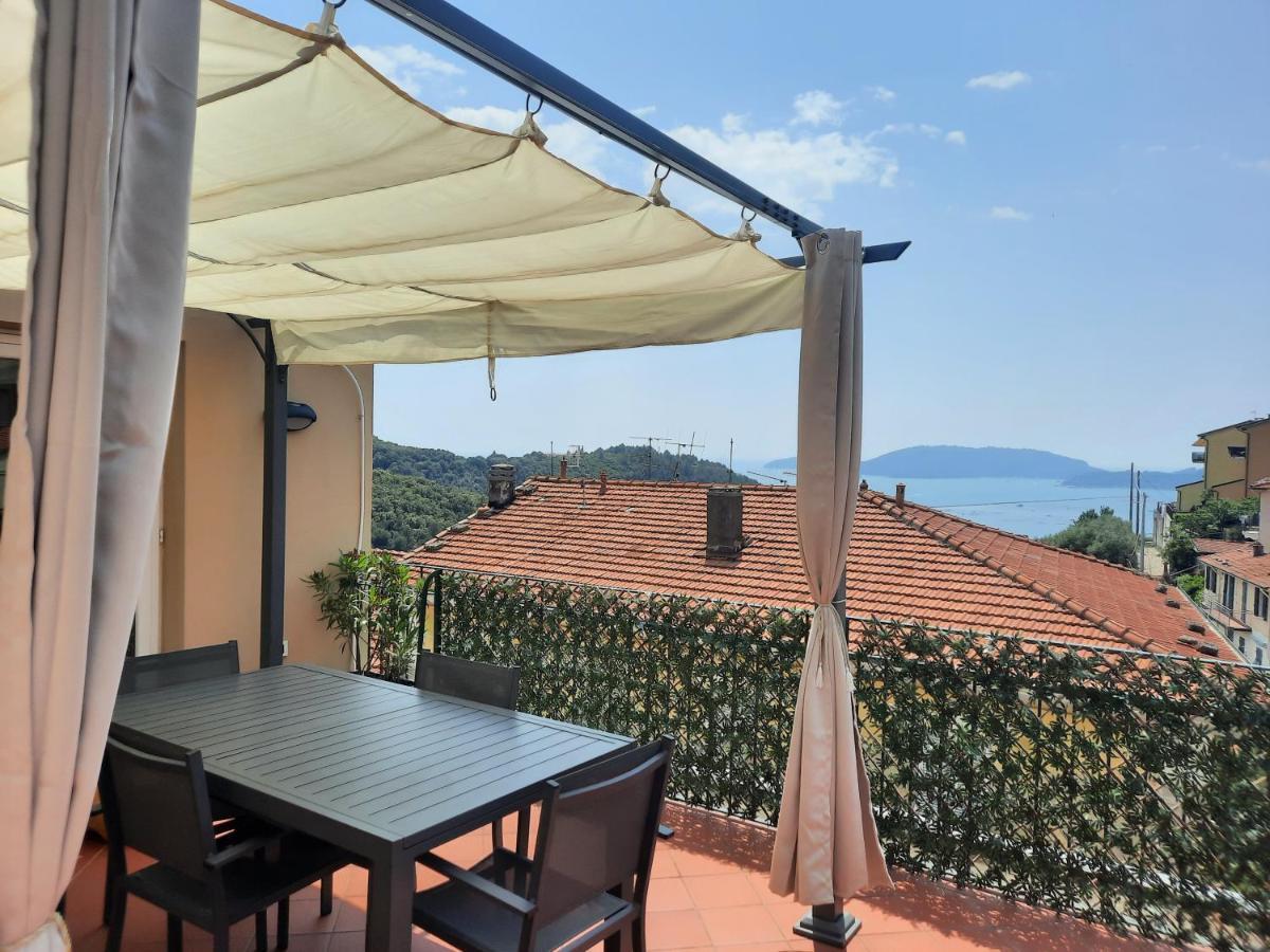 Apartamento La Terrazza Sul Golfo Dei Poeti Con Vista Mare Pitelli Exterior foto