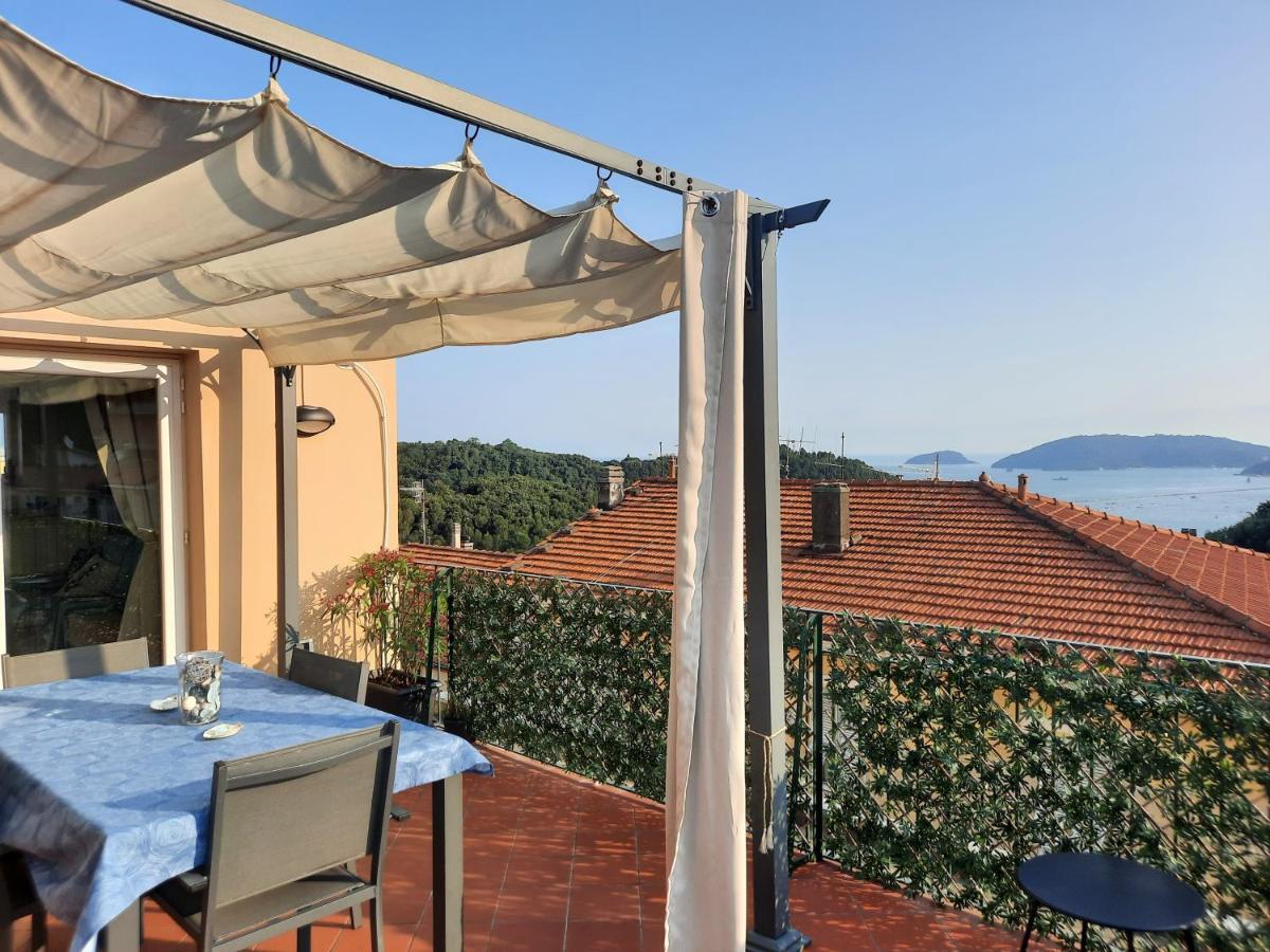 Apartamento La Terrazza Sul Golfo Dei Poeti Con Vista Mare Pitelli Exterior foto